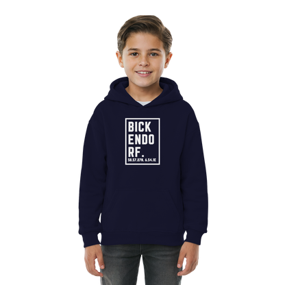 Bickendorf Koordinaten (großer Druck auf der Brust) - Kids Basic Hoodie