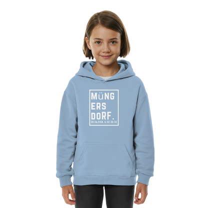 Müngersdorf Koordinaten (großer Druck auf der Brust) - Kids Basic Hoodie