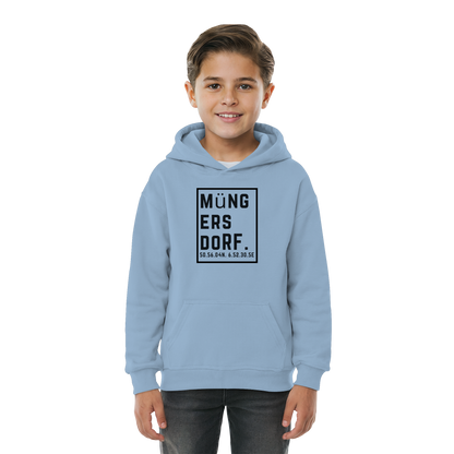 Müngersdorf Koordinaten (großer Druck auf der Brust) - Kids Basic Hoodie