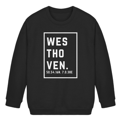 Westhoven Koordinaten (großer Druck auf der Brust) - Kids Basic Sweatshirt