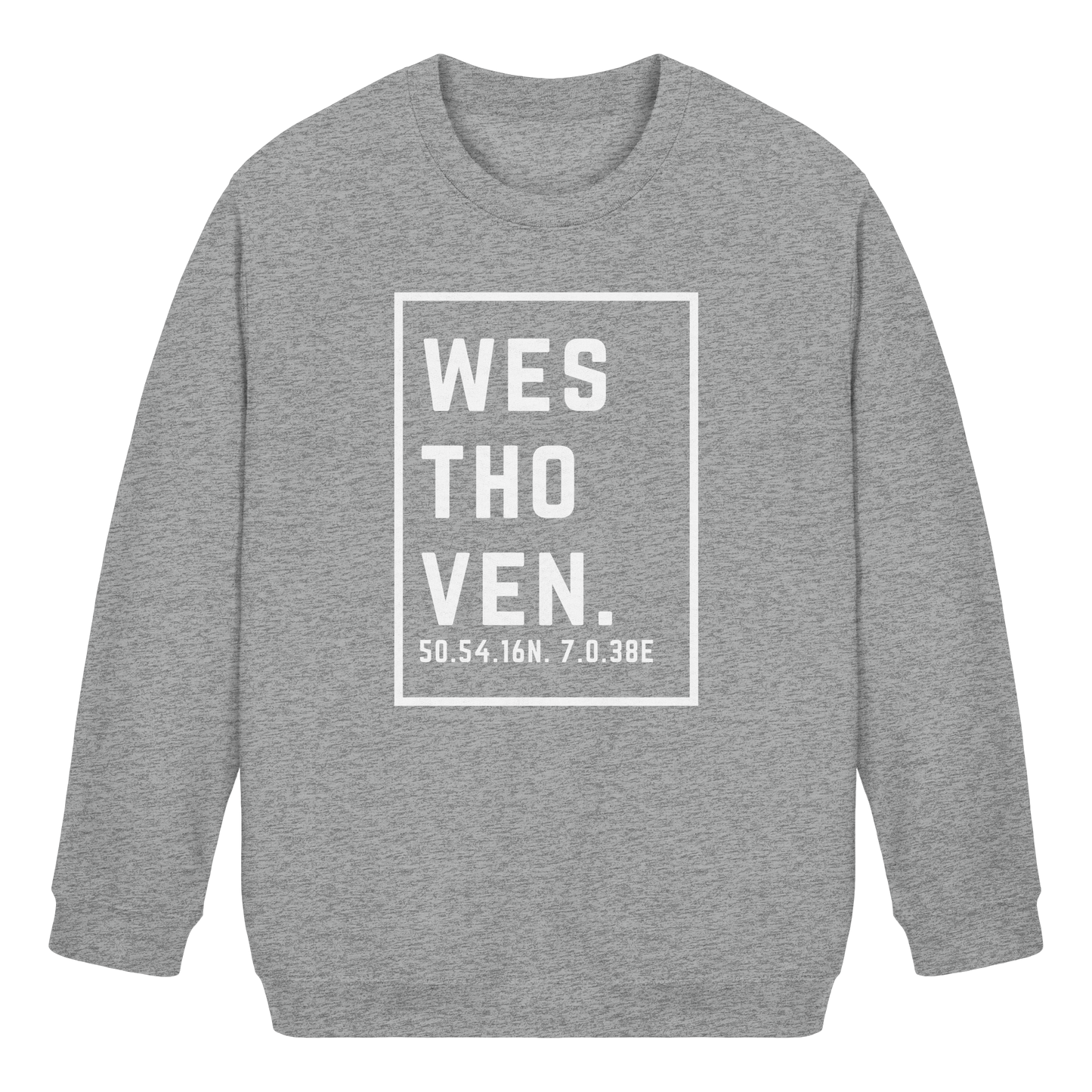 Westhoven Koordinaten (großer Druck auf der Brust) - Kids Basic Sweatshirt