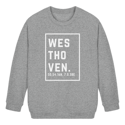 Westhoven Koordinaten (großer Druck auf der Brust) - Kids Basic Sweatshirt