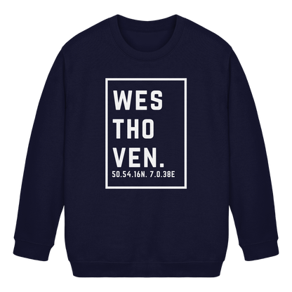 Westhoven Koordinaten (großer Druck auf der Brust) - Kids Basic Sweatshirt