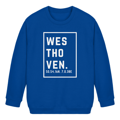 Westhoven Koordinaten (großer Druck auf der Brust) - Kids Basic Sweatshirt