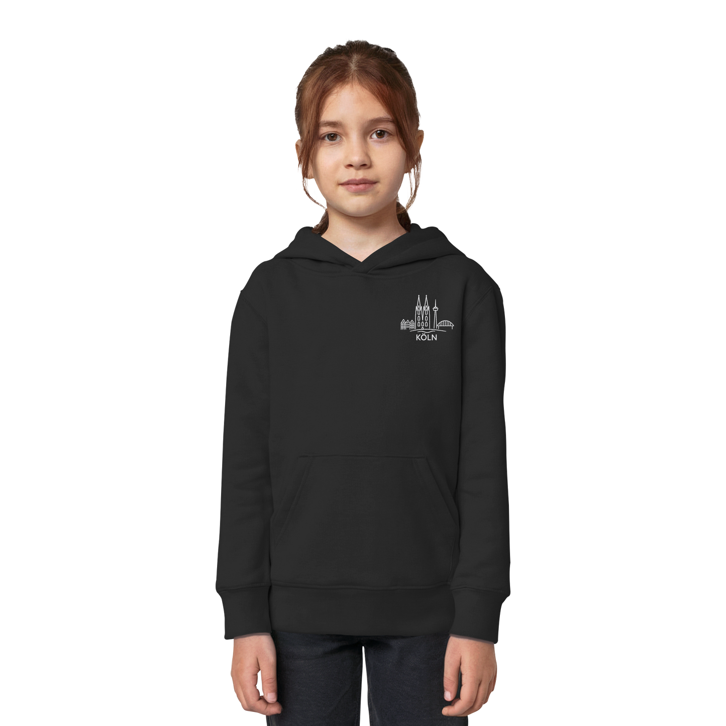 Köln Skyline Stick - Kids Organic Hoodie