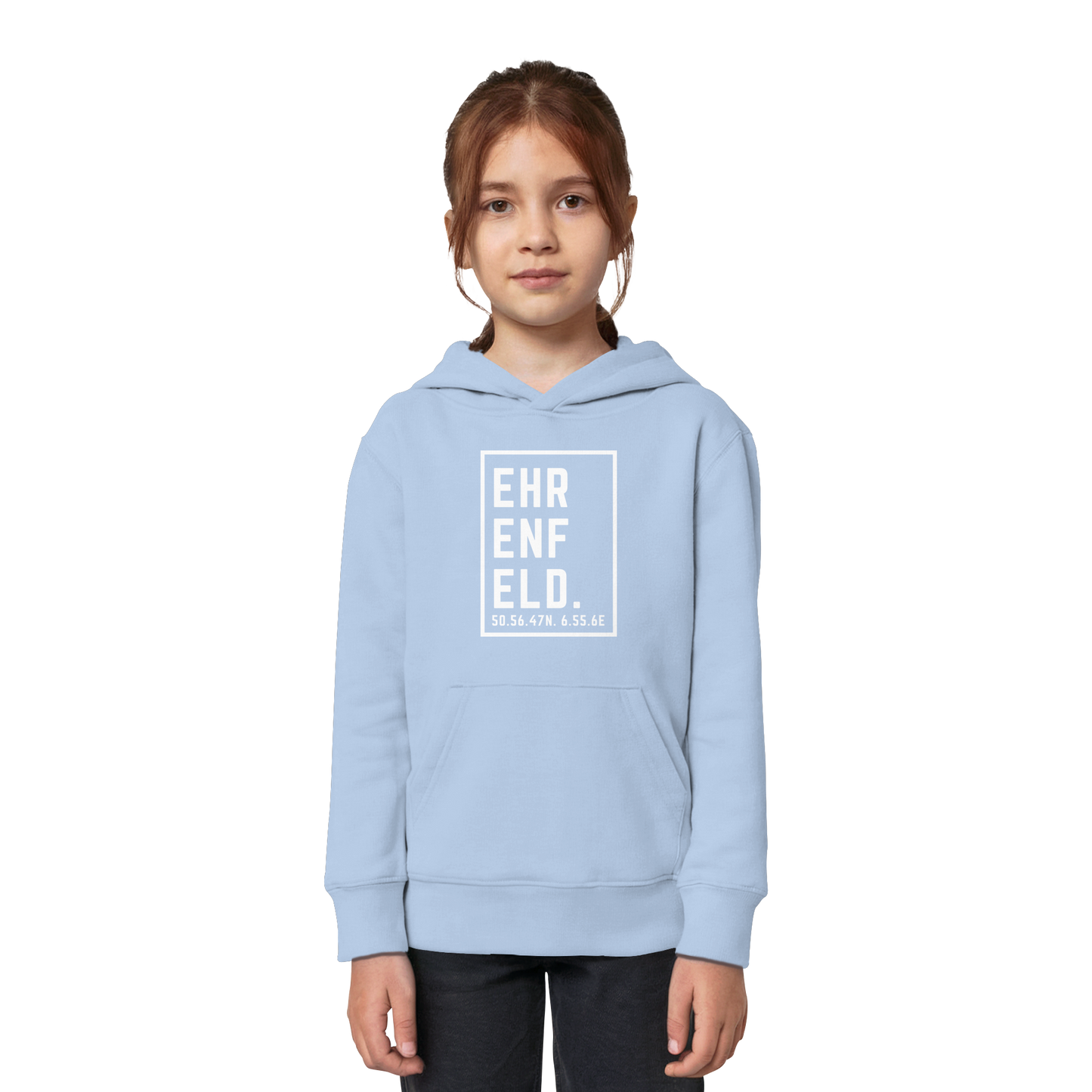 Ehrenfeld Koordinaten (großer Druck auf der Brust) - Kids Organic Hoodie