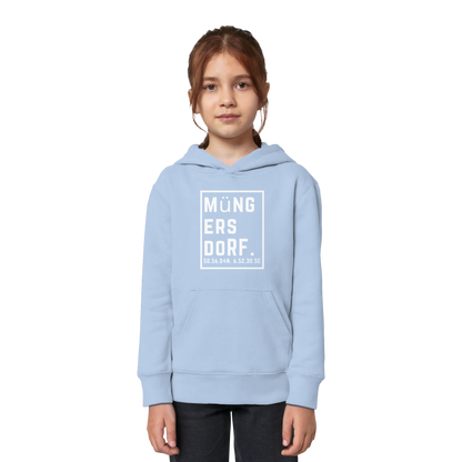 Müngersdorf Koordinaten (großer Druck auf der Brust) - Kids Organic Hoodie