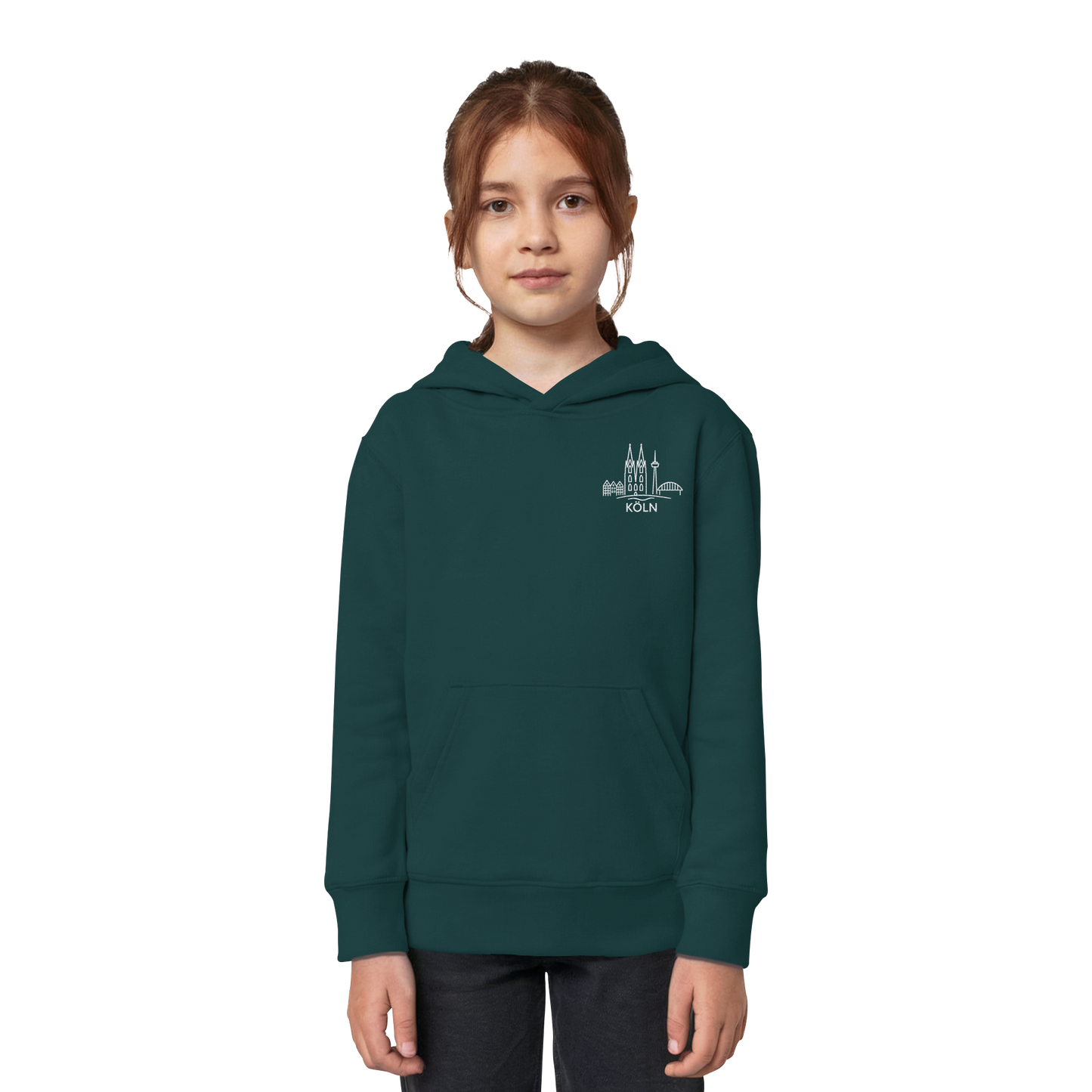 Köln Skyline Stick - Kids Organic Hoodie