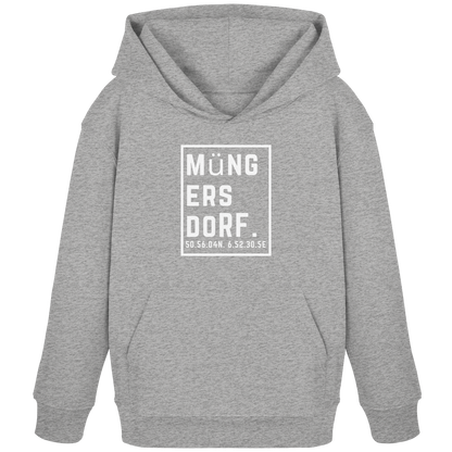 Müngersdorf Koordinaten (großer Druck auf der Brust) - Kids Organic Hoodie
