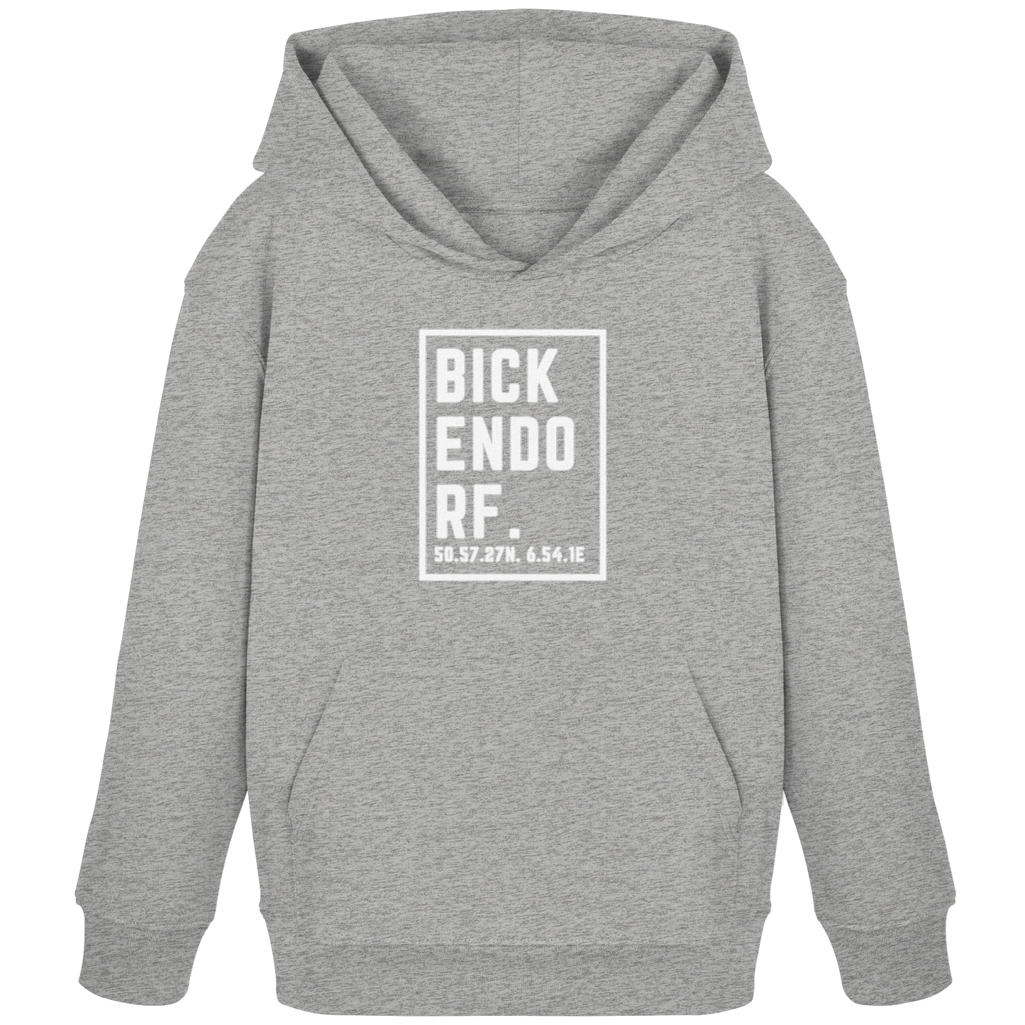 Bickendorf Koordinaten (großer Druck auf der Brust) - Kids Organic Hoodie