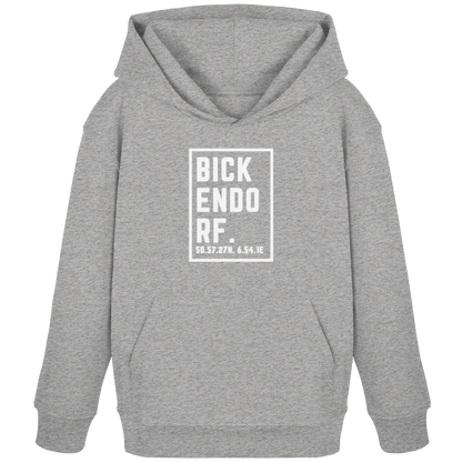 Bickendorf Koordinaten (großer Druck auf der Brust) - Kids Organic Hoodie