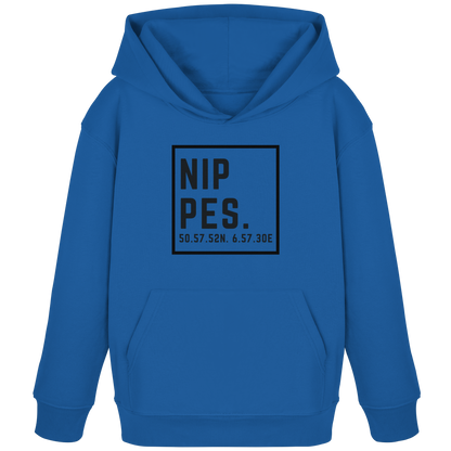 Nippes Koordinaten (großer Druck auf der Brust) - Kids Organic Hoodie
