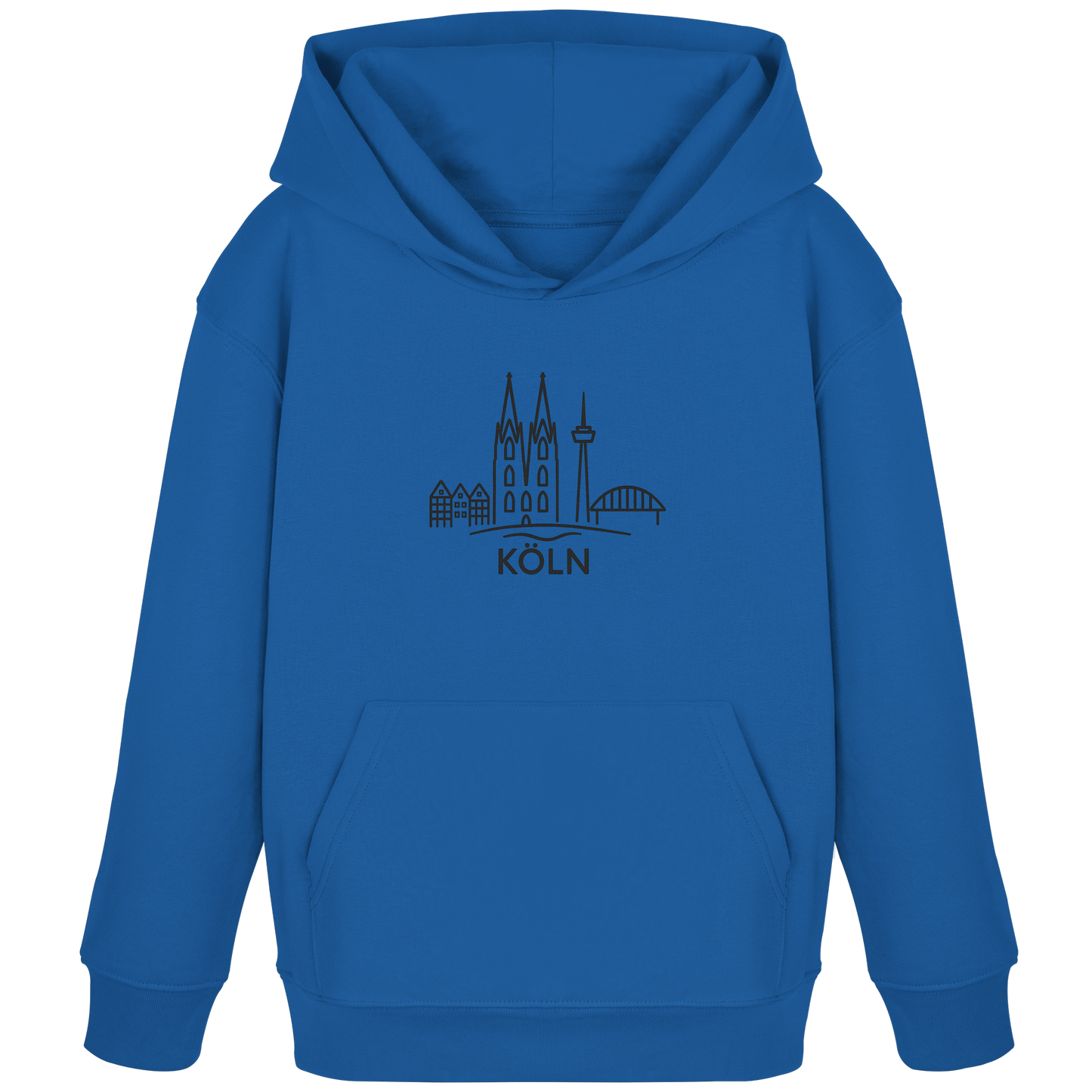 Köln Skyline (großer Druck auf der Brust) - Kids Organic Hoodie