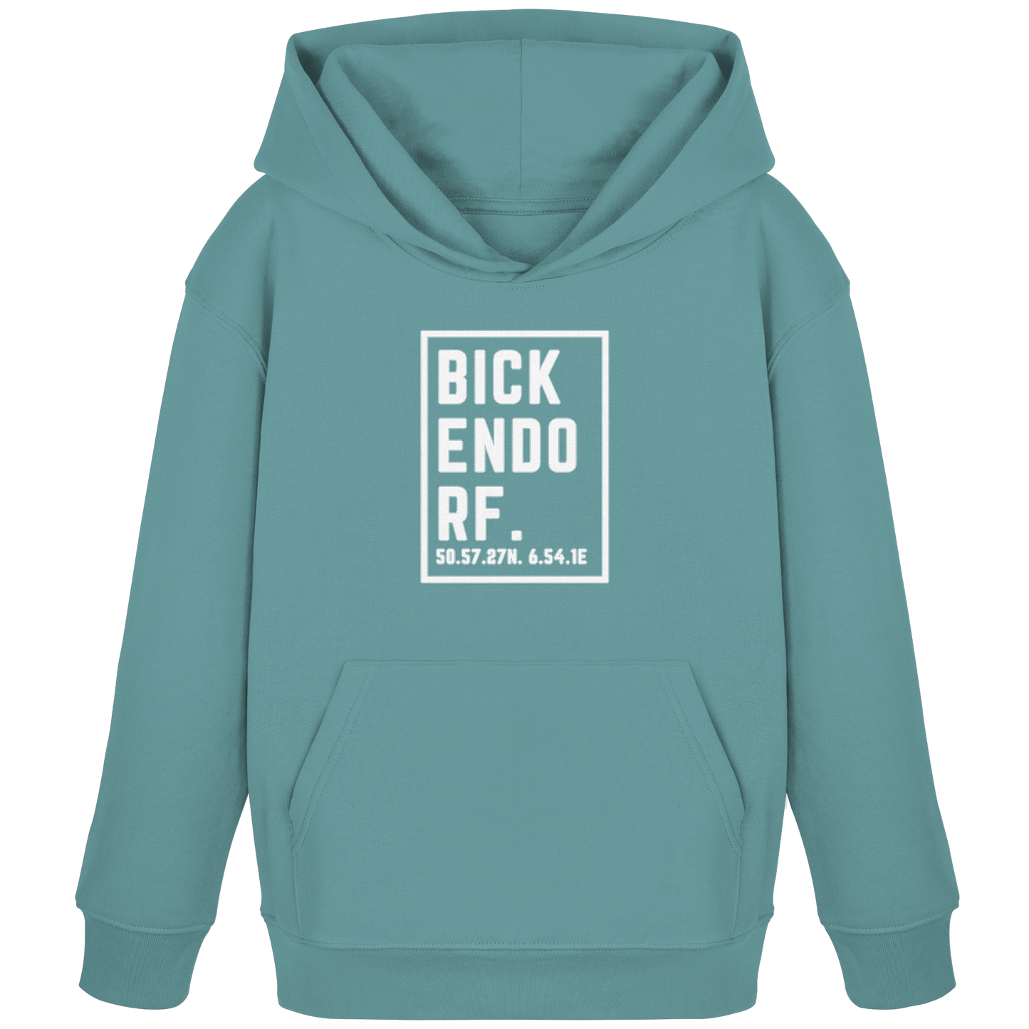 Bickendorf Koordinaten (großer Druck auf der Brust) - Kids Organic Hoodie