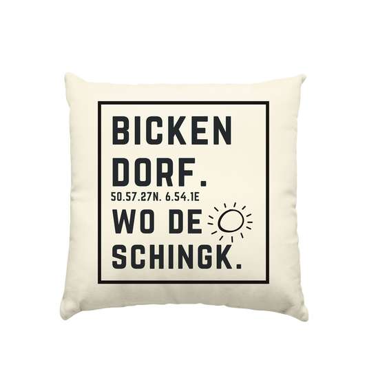 Wo de Sonn schingk - Bickendorf Druck - Accessoires - Kissen natur 40x40cm