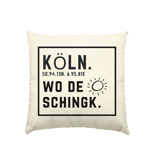 Wo de Sonn schingk - Köln Druck - Accessoires - Kissen natur 40x40cm