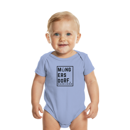 Müngersdorf Koordinaten (großer Druck auf der Brust) - Organic Baby Bodysuit