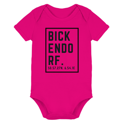 Bickendorf Koordinaten (großer Druck auf der Brust) - Organic Baby Bodysuit