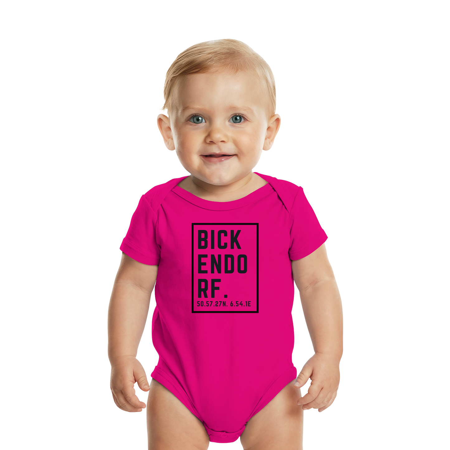 Bickendorf Koordinaten (großer Druck auf der Brust) - Organic Baby Bodysuit