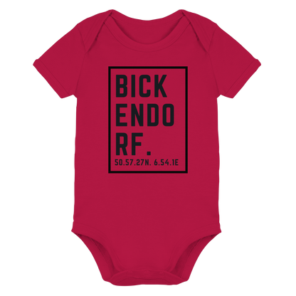 Bickendorf Koordinaten (großer Druck auf der Brust) - Organic Baby Bodysuit