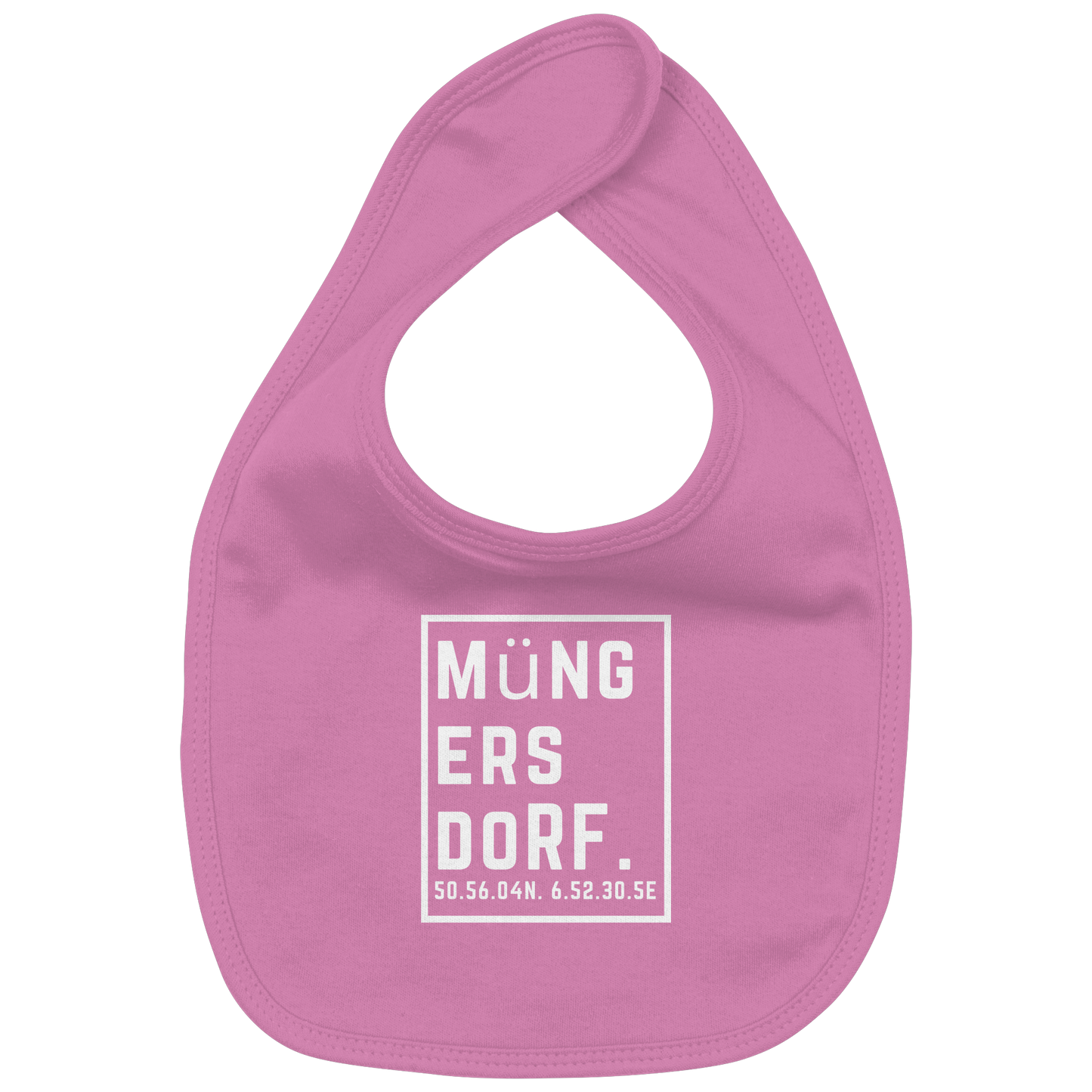 Müngersdorf Koordinaten (großer Druck auf der Brust) - Organic Baby-Lätzchen