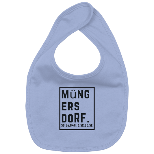 Müngersdorf Koordinaten (großer Druck auf der Brust) - Organic Baby-Lätzchen