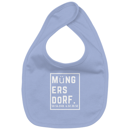 Müngersdorf Koordinaten (großer Druck auf der Brust) - Organic Baby-Lätzchen