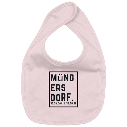 Müngersdorf Koordinaten (großer Druck auf der Brust) - Organic Baby-Lätzchen