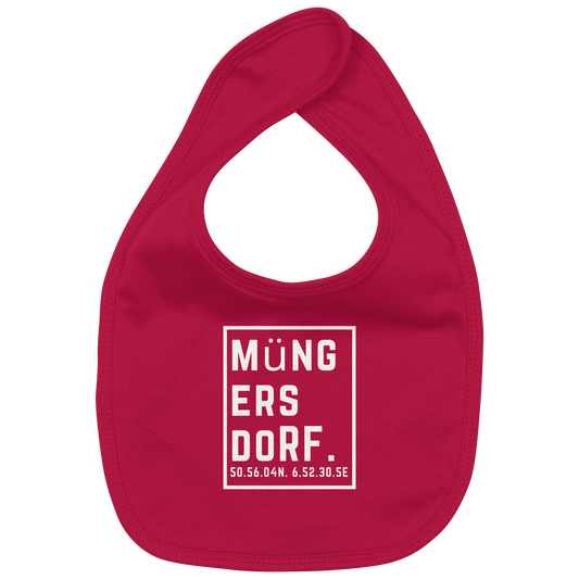 Müngersdorf Koordinaten (großer Druck auf der Brust) - Organic Baby-Lätzchen