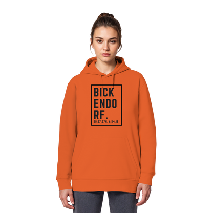 Bickendorf Koordinaten (großer Druck auf der Brust) - Organic Basic Hoodie
