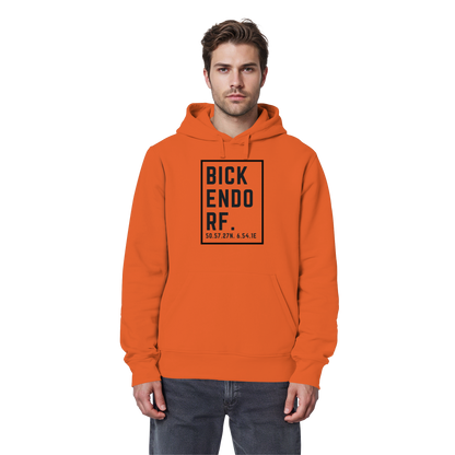 Bickendorf Koordinaten (großer Druck auf der Brust) - Organic Basic Hoodie