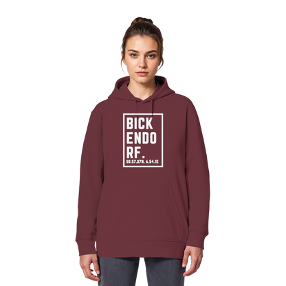 Bickendorf Koordinaten (großer Druck auf der Brust) - Organic Basic Hoodie