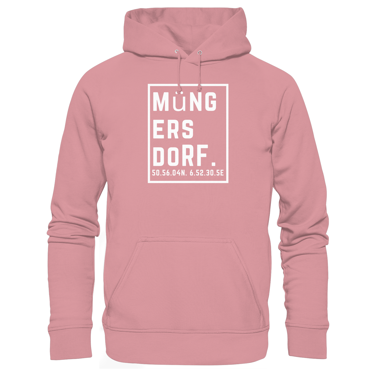 Müngersdorf Koordinaten (großer Druck auf der Brust) - Organic Basic Hoodie