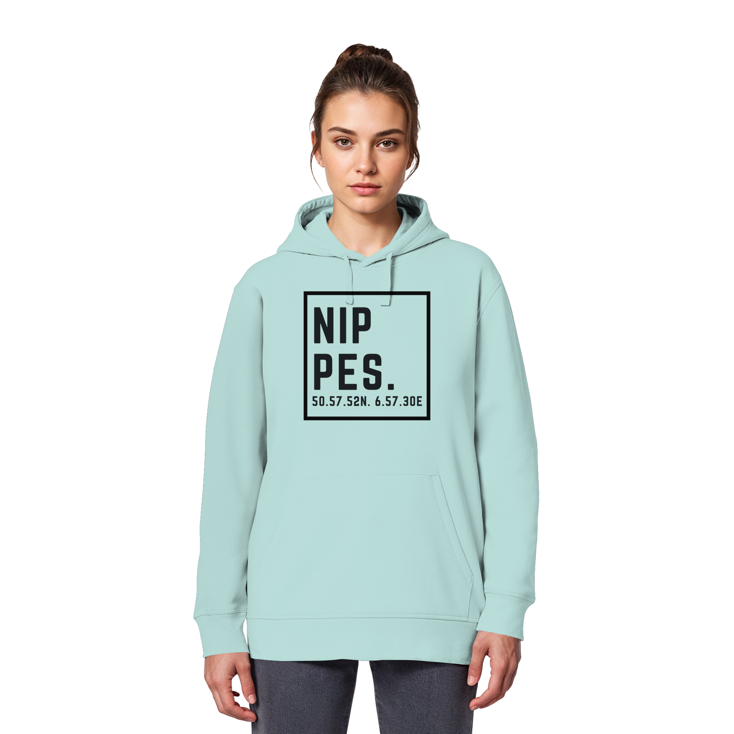Nippes Koordinaten (großer Druck auf der Brust) - Organic Basic Hoodie