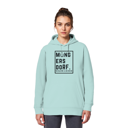Müngersdorf Koordinaten (großer Druck auf der Brust) - Organic Basic Hoodie