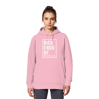Bickendorf Koordinaten (großer Druck auf der Brust) - Organic Basic Hoodie