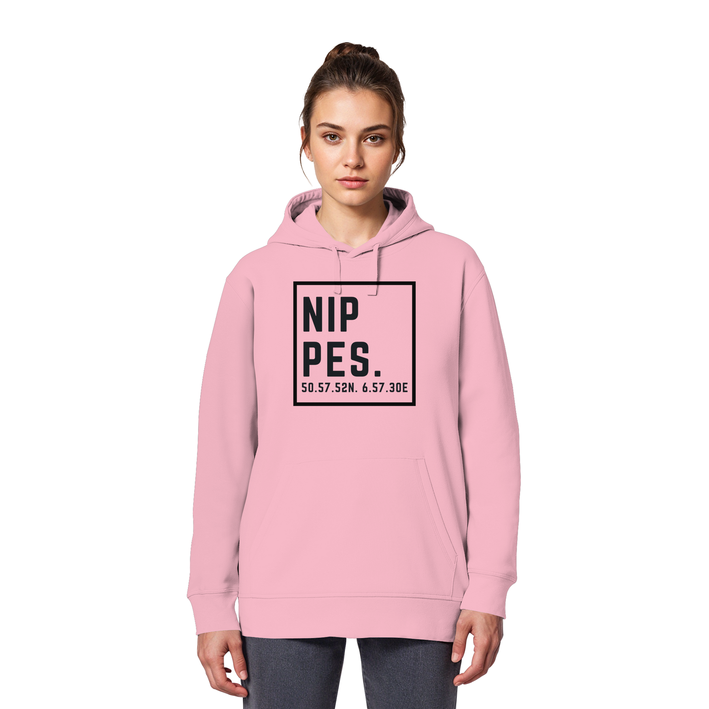 Nippes Koordinaten (großer Druck auf der Brust) - Organic Basic Hoodie