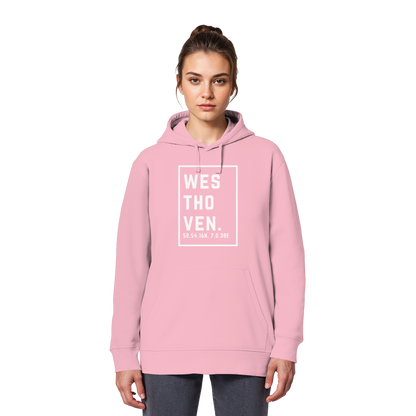 Westhoven Koordinaten (großer Druck auf der Brust) - Organic Basic Hoodie