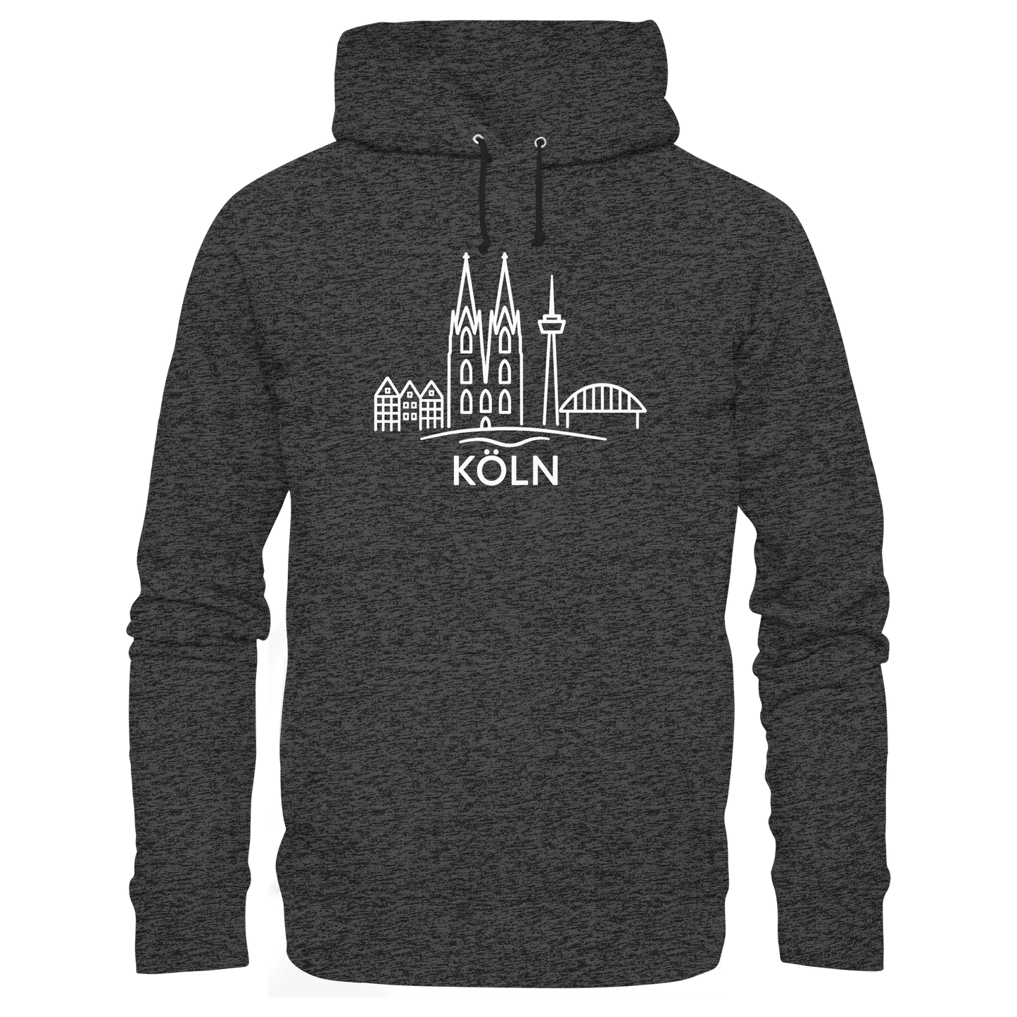 Köln Skyline (großer Druck auf der Brust) - Organic Basic Hoodie