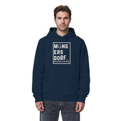 Müngersdorf Koordinaten (großer Druck auf der Brust) - Organic Basic Hoodie