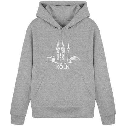 Köln Skyline (großer Druck auf der Brust) - Organic Basic Hoodie