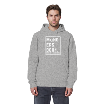 Müngersdorf Koordinaten (großer Druck auf der Brust) - Organic Basic Hoodie