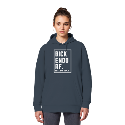 Bickendorf Koordinaten (großer Druck auf der Brust) - Organic Basic Hoodie