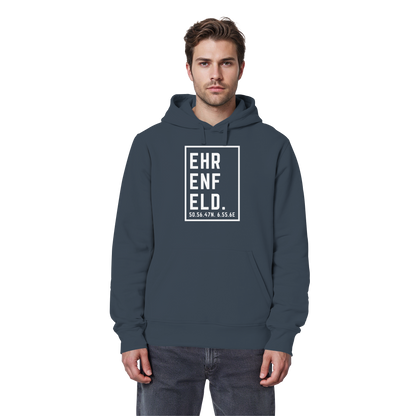 Ehrenfeld Koordinaten (großer Druck auf der Brust) - Organic Basic Hoodie