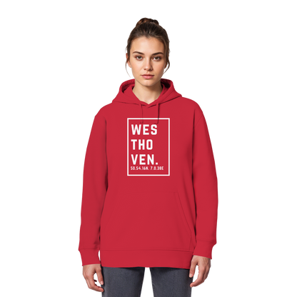 Westhoven Koordinaten (großer Druck auf der Brust) - Organic Basic Hoodie