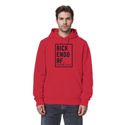 Bickendorf Koordinaten (großer Druck auf der Brust) - Organic Basic Hoodie