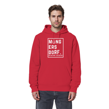Müngersdorf Koordinaten (großer Druck auf der Brust) - Organic Basic Hoodie