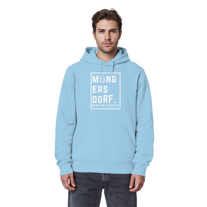 Müngersdorf Koordinaten (großer Druck auf der Brust) - Organic Basic Hoodie