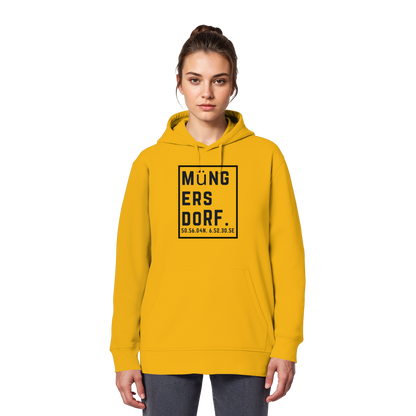 Müngersdorf Koordinaten (großer Druck auf der Brust) - Organic Basic Hoodie