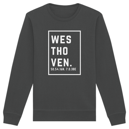 Westhoven Koordinaten (großer Druck auf der Brust) - Organic Basic Unisex Sweatshirt